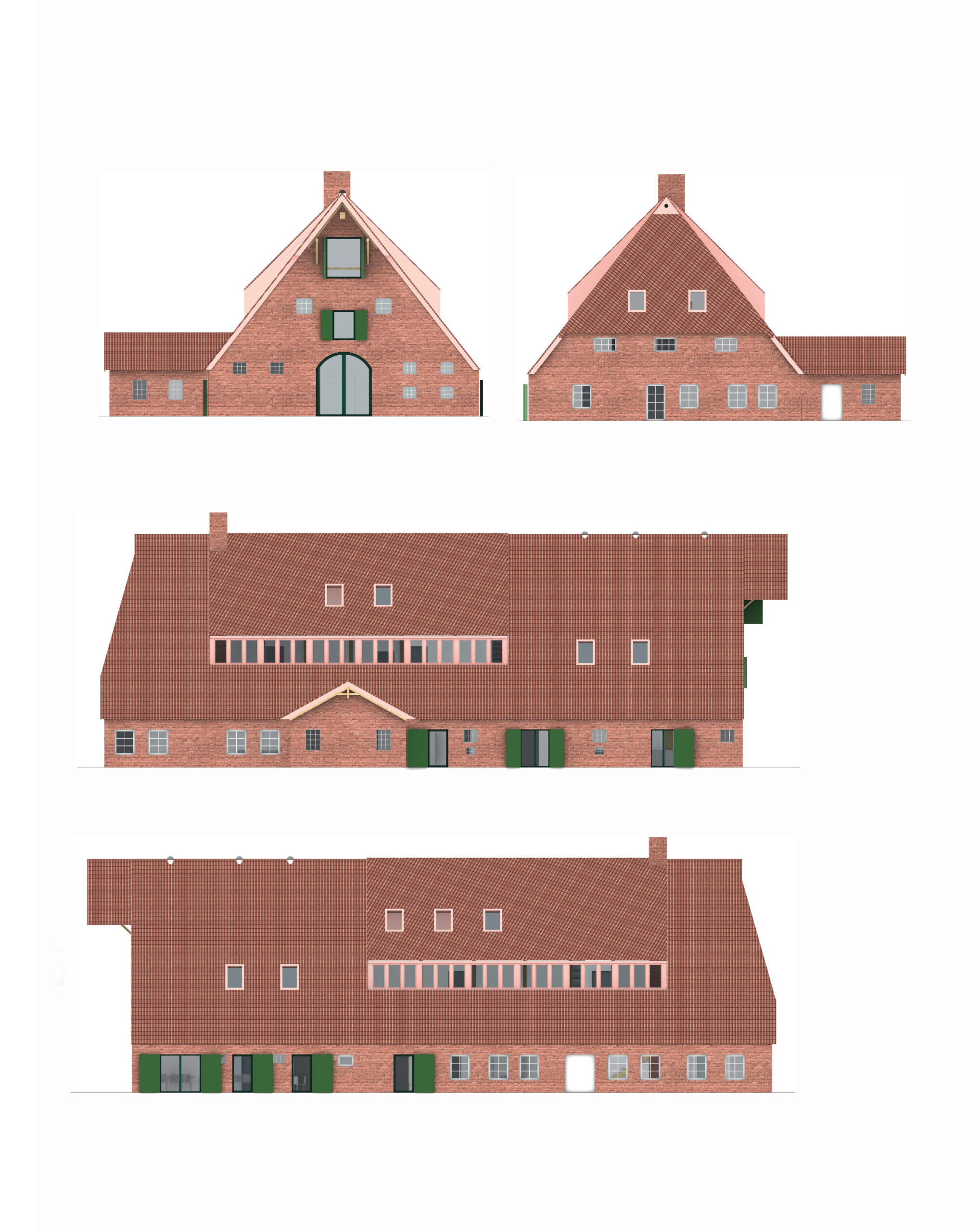 Bauzieichnungen Planung Haupthaus Sassenhof